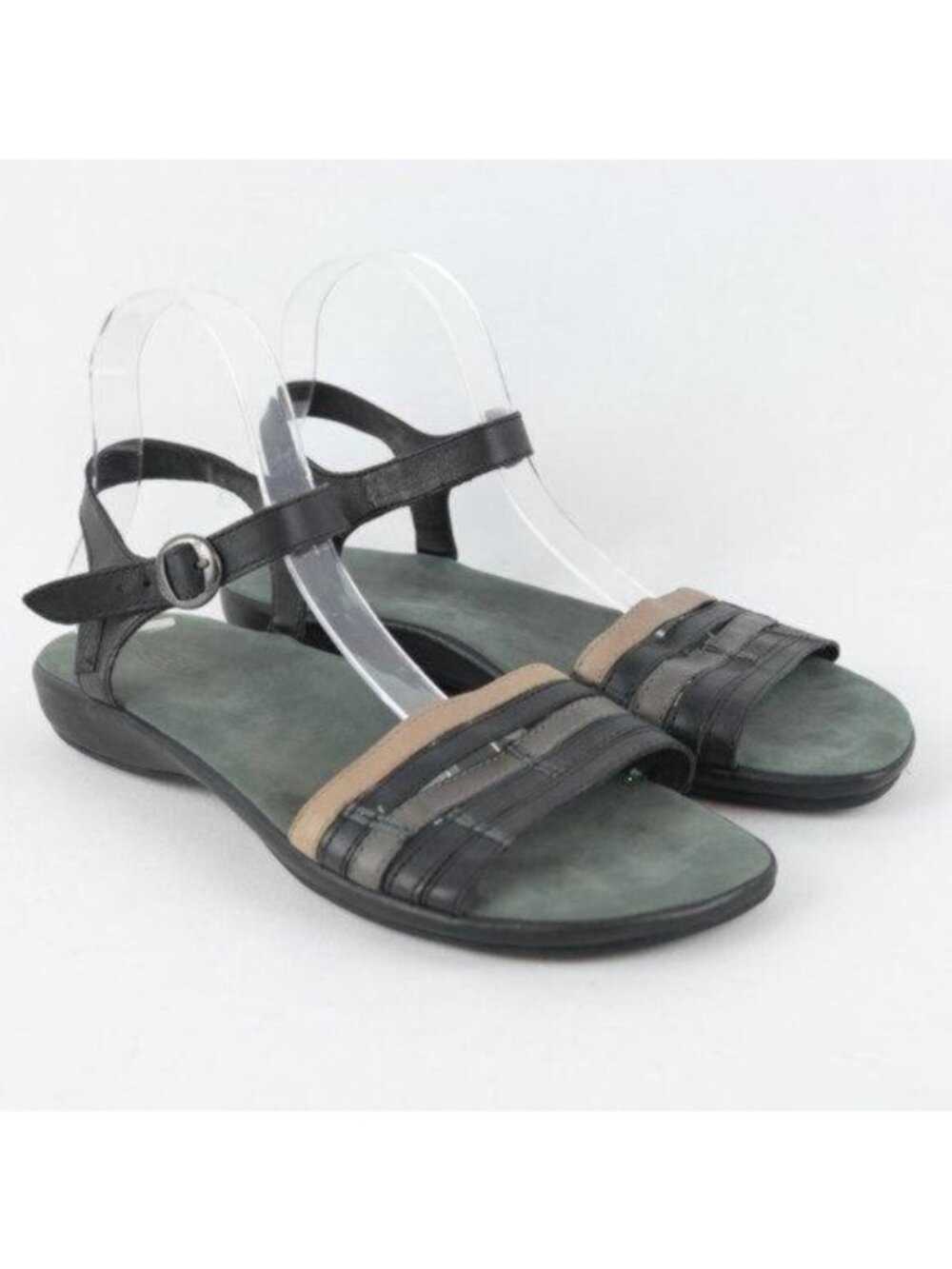 Keen Emerald City Women' Size 11 Black Leather Quarter Strap Flat Sandals